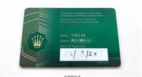 new rolex card 2020|Rolex watch paper value.